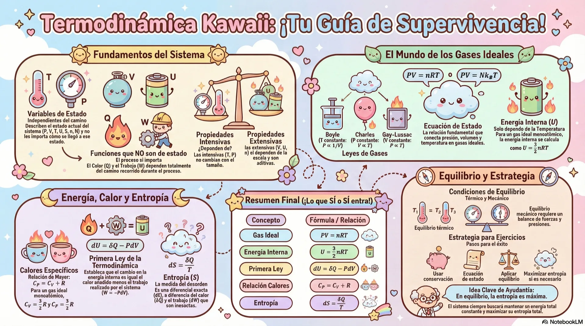 Resumen termodinámica · Clases 1 a 7
